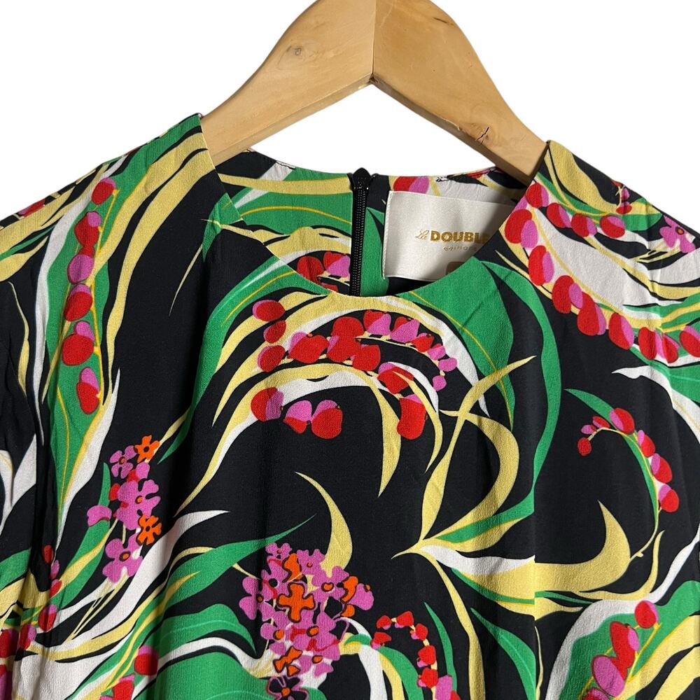 La DoubleJ Tinder Multicolor Floral Print Long Sleeve Midi Dress Size - Picture 8 of 16